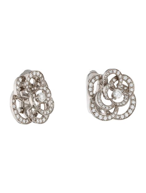 chanel camellia ring replica|Chanel diamond camelia earrings.